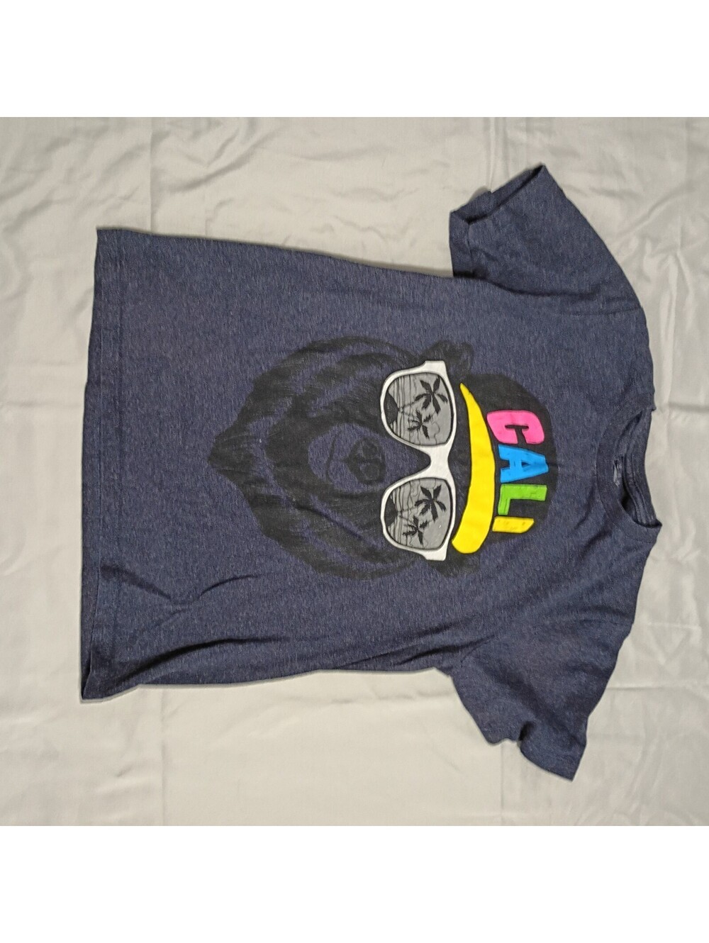 Ocean Current Graphic T-Shirt with Cali Bear Design